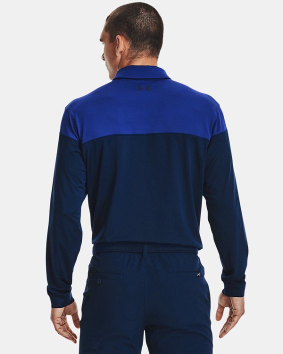 Herren UA Playoff Langarm-Poloshirt, Blue, pdpMainDesktop image number 1